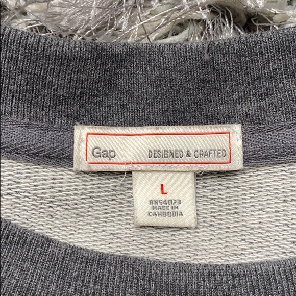 PLAID WOMENS GAP CREWNECK SWEATSHIRT - Picture 2 of 3